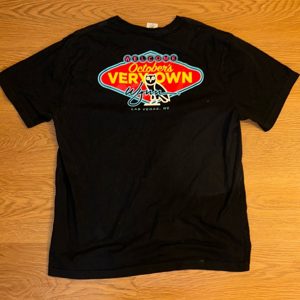 OVO Black Tee with Vegas Wynn logo